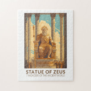 Quebra-cabeça Estátua de Zeus Sete Maravilhas do Mundo Vintage
