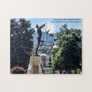 Quebra-cabeça Estátua no Parque Sarajevo na Bósnia