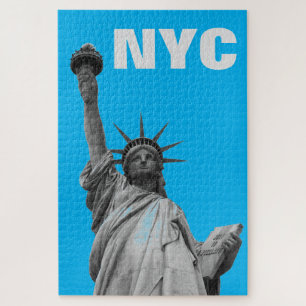 Quebra-cabeça Estátua pop da Arte da Liberdade Nova Iorque Azul