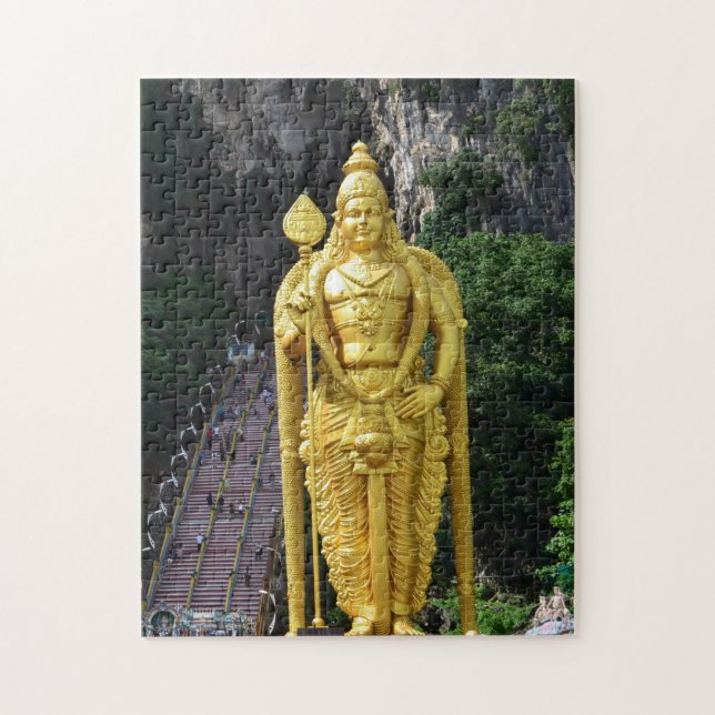 Quebra-cabeça Estátuas de Buda em Batu Caves-Malásia. (Vertical)