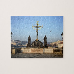 Quebra-cabeça Estatutos da ponte de Praga & Charles - Cristo /Tc