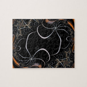 Quebra-cabeça Este é o Dia das Bruxas Arte Fractal Preta e Lar