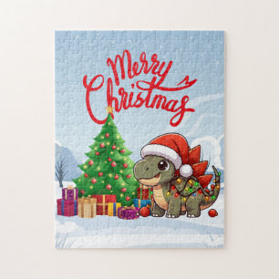 Quebra-cabeça Estegossauro de Natal de bebê Fofo/Excêntrico