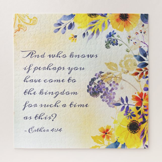 Quebra-cabeça Ester 4:14 Venha ao Reino para esse período (Vertical)
