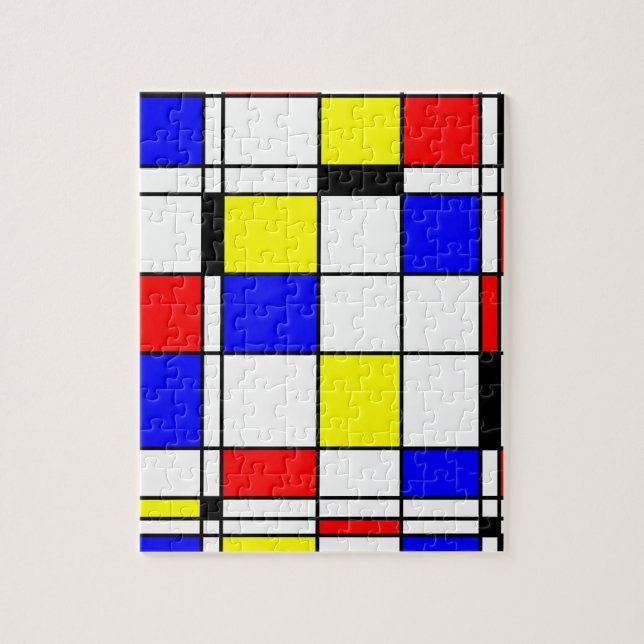 Quebra-cabeça Estilo da arte de Mondrian (Vertical)