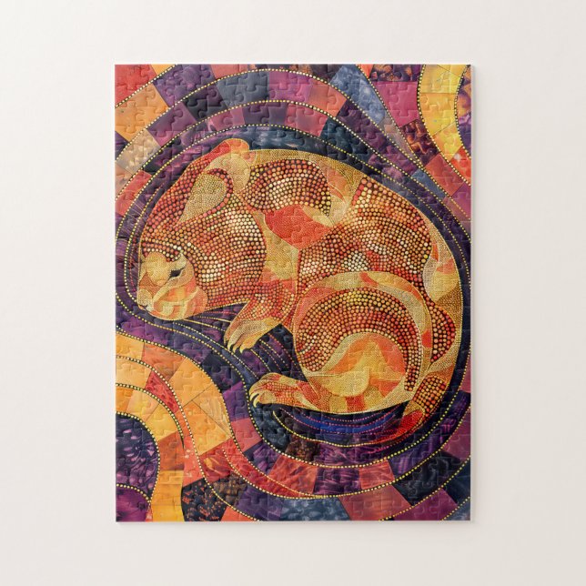 Quebra-cabeça Estilo de Arte Ponto Aborigine (Vertical)