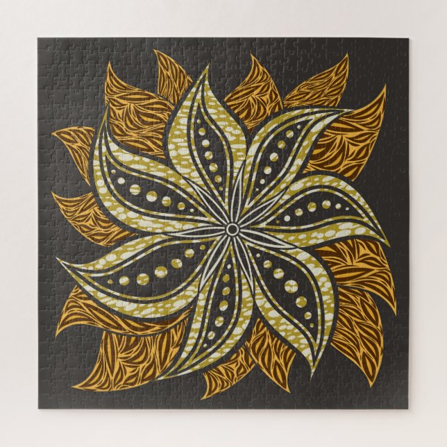 Quebra-cabeça Estilo de Batik Floral Abstrato africano (Vertical)