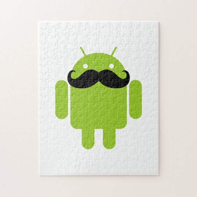 Quebra-cabeça Estilo de bigode Whimsical Robot Android (Vertical)