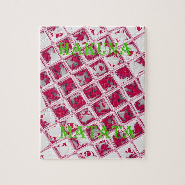 Quebra-cabeça Estilo de Matata Red Hakuna (Vertical)