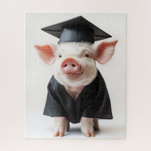 Quebra-cabeça Estilo de Porquinho do Dia de Graduação