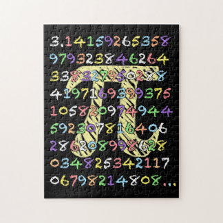 Quebra-cabeça Estilo de Quadro Divertido e Colorido Pi Calculado