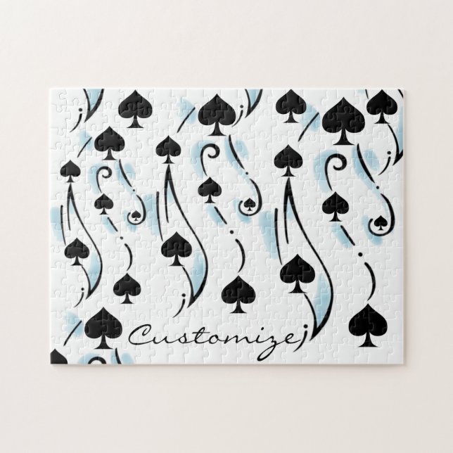 Quebra-cabeça Estilo de Tatuagem de Espadas Negras Estilo Thunde (Horizontal)