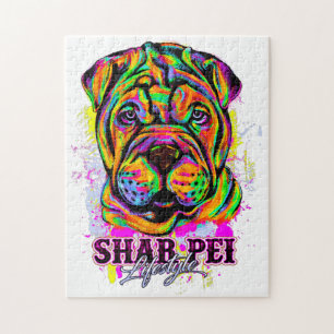 Quebra-cabeça Estilo de Vida do Cão-Papoeira Shar Pei