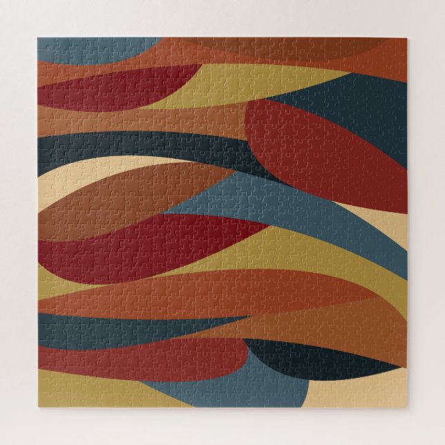 Quebra-cabeça Estilo de Vidro Geométrico Opaco Abstrato (Vertical)