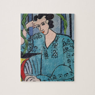 Quebra-cabeça Estilo de vintagem da mulher no telefone celular