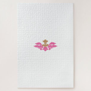 Quebra-cabeça Estilo Decorativo, Rosa Quente, Latão Antiquado