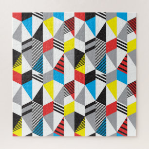 Quebra-cabeça Estilo Retro Bauhaus: Abstrato sem costura