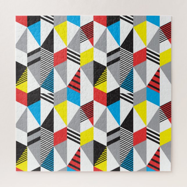 Quebra-cabeça Estilo Retro Bauhaus: Abstrato sem costura (Vertical)