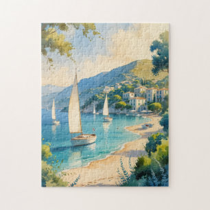 Quebra-cabeça Estilo Vintage Cote D'Azur Viagem francês