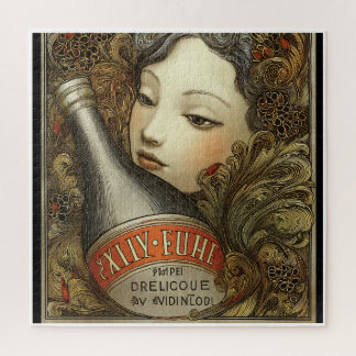 QUEBRA-CABEÇA ESTILO VINTAGE DE PUBLICIDADE DE BUXEMBOURG.