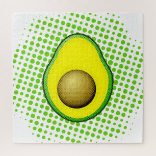 Quebra-cabeça Estilo Vintage Desenho Avocado