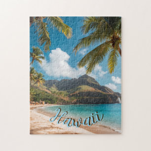 Quebra-cabeça Estilo Vintage Havaiano Viagem Costa Mar Pôr-do-So