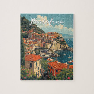 Quebra-cabeça Estilo Vintage Portofino Genova Itália
