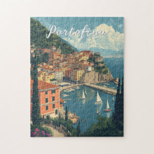Quebra-cabeça Estilo Vintage Portofino Genova Itália
