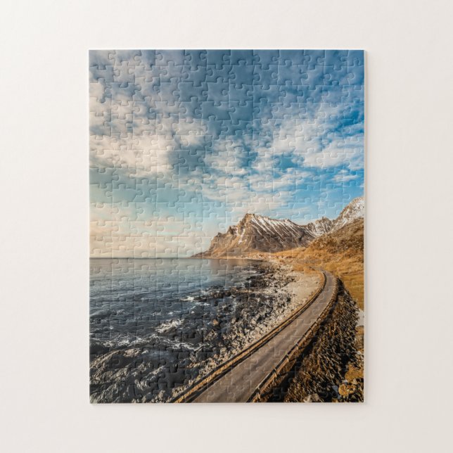 Quebra-cabeça Estrada da Noruega Lofoten (Vertical)