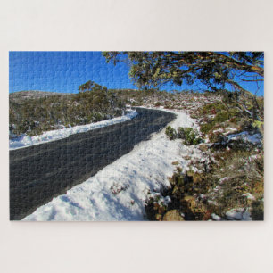 Quebra-cabeça estrada de neve tasmania