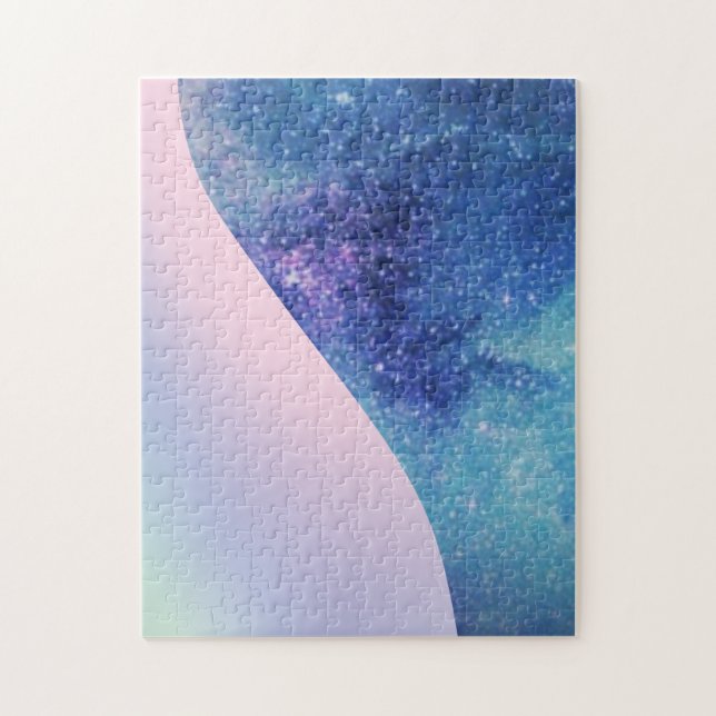 Quebra-cabeça Estrela brilhante de galáxia moderna gradiente ros (Vertical)