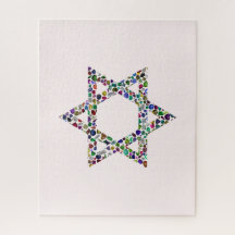 Estrela de David feita com Gemstones em Todas as C