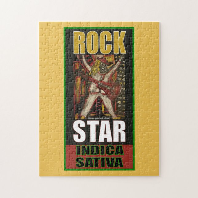 QUEBRA-CABEÇA ESTRELA DE ROCK INDICA SATIVA (Vertical)