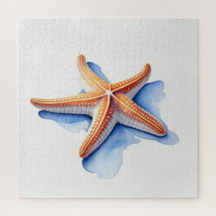 Quebra-cabeça Estrela do Mar e Silhueta Azul