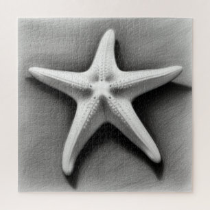 Quebra-cabeça Estrela-do-mar preta e branca