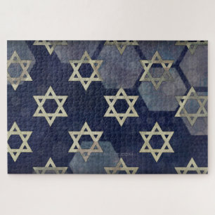 Quebra-cabeça Estrela Feliz de Hanukkah de David menorah Dreidel