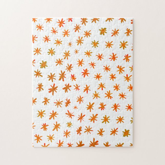 Quebra-cabeça Estrelas aquarelas - laranja (Vertical)
