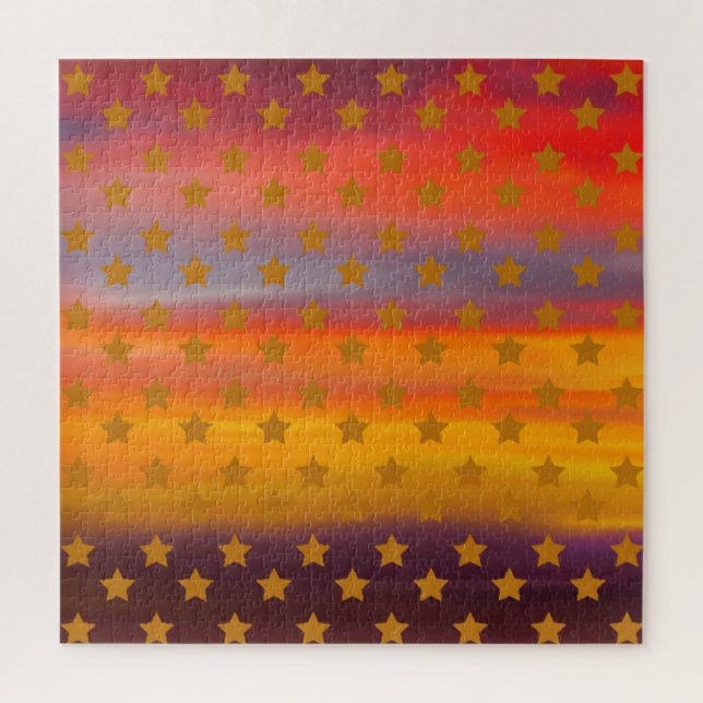 Quebra-cabeça Estrelas Do Deserto Do Sudoeste E Stripes Abstrato (Vertical)