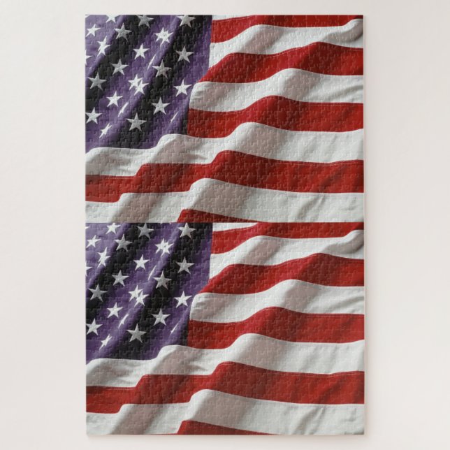 Quebra-cabeça Estrelas e faixas de bandeira americanas (Vertical)
