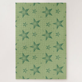 Quebra-cabeça Estrelas Elegante e Na moda em Verde Sage