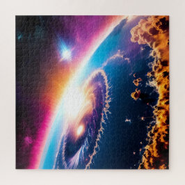 Quebra-cabeça Estrelas intergalácticas voando para o planeta