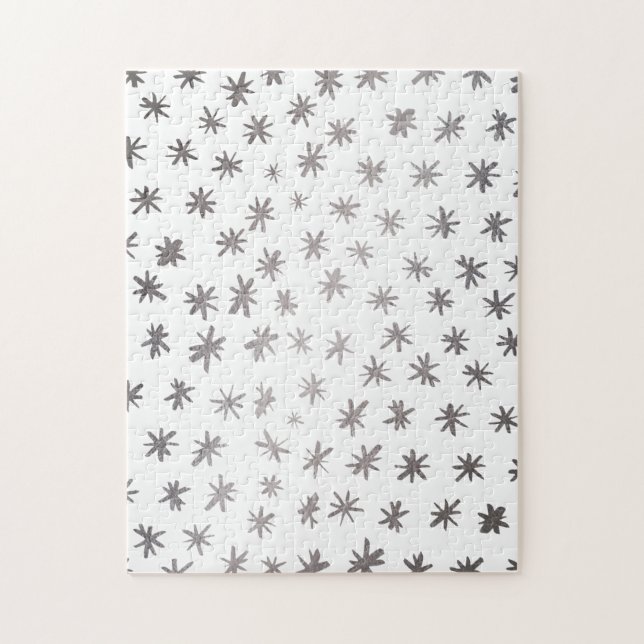 Quebra-cabeça Estrelas metálicas - prata (Vertical)