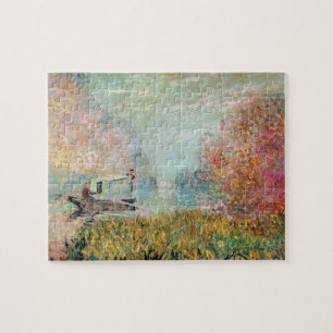 Quebra-cabeça Estúdio do barco de Claude Monet   no Seine