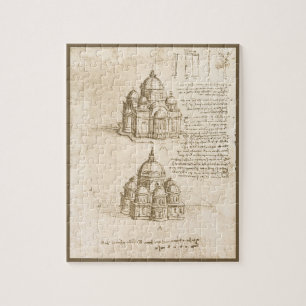Quebra-cabeça Estudo da Catedral Arquitetônica de Leonardo da Vi