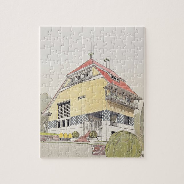 Quebra-cabeça Estudo para a casa de Olbrich, Darmstadt, 'de (Vertical)