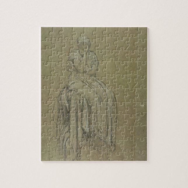 Quebra-cabeça Estudo para a solidão, c.1890 (giz no papel) (Vertical)