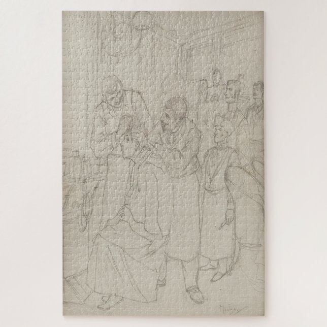 Quebra-cabeça Estudo para Premier Shampoop d’Absalon por Mucha (Vertical)