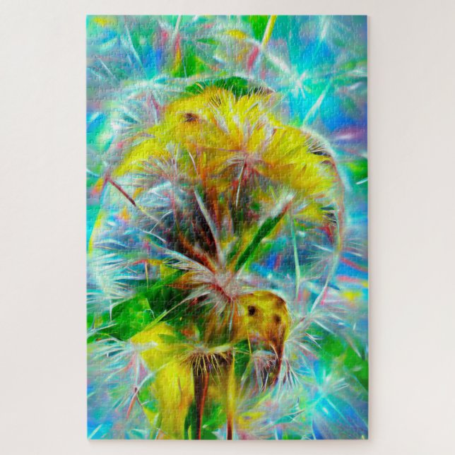 Quebra-cabeça Eteal Dandelions em Neon Dreamscape (Vertical)
