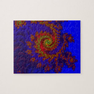 Quebra-cabeça Eternidade Arte frontal azul e vermelha