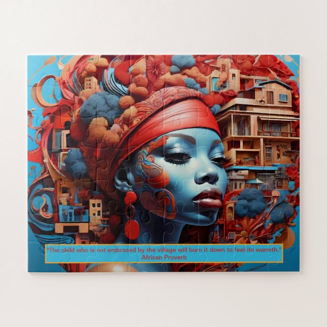 Quebra-cabeça Ethereal Essence: African Dreams Portrait Motivate (Horizontal)